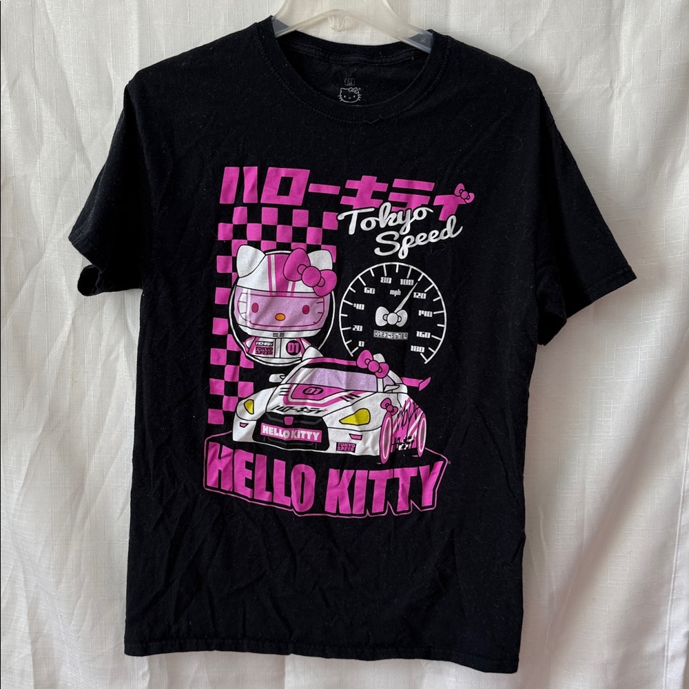 Hello Kitty Tokyo Speed Black T-Shirt